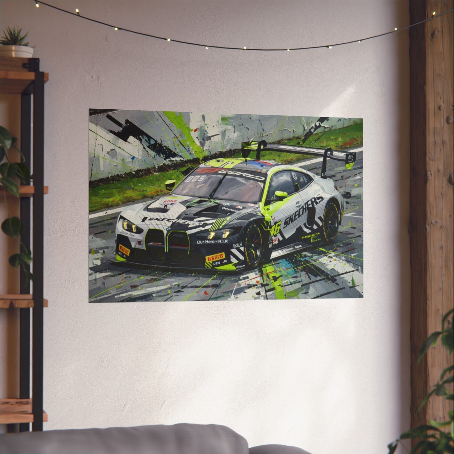 Valentino Rossi BMW M4 GT3 EVO Fine Art Poster