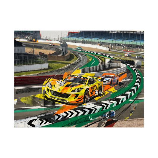 British GT Ginetta Racing Fine Art Poster