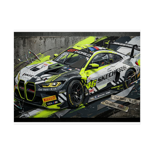 Valentino Rossi BMW M4 EVO GT World Challenge Europe Fine Art Poster