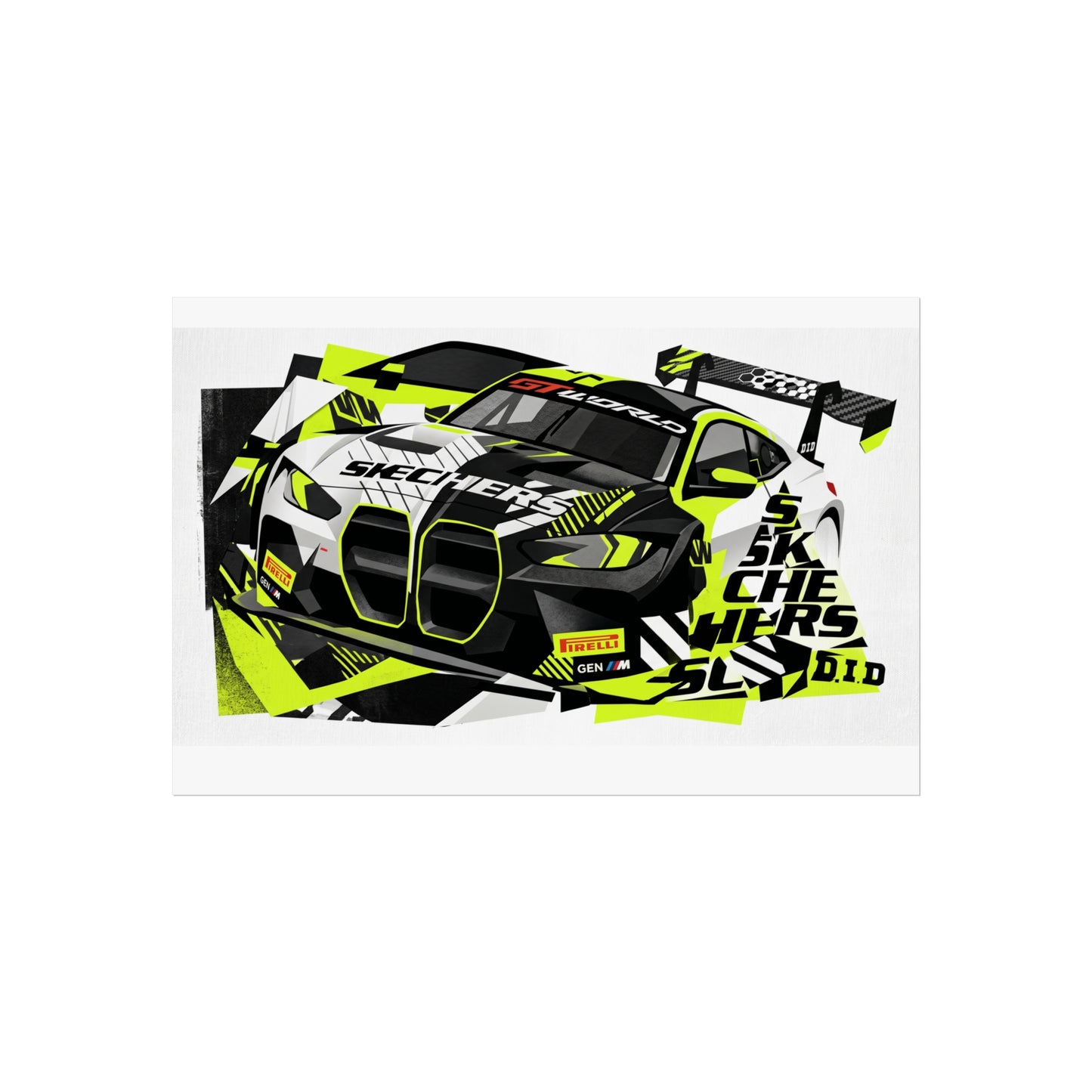 Valentino Rossi BMW M4 GT3 EVO GT World Challenger Europe Fine Art Poster