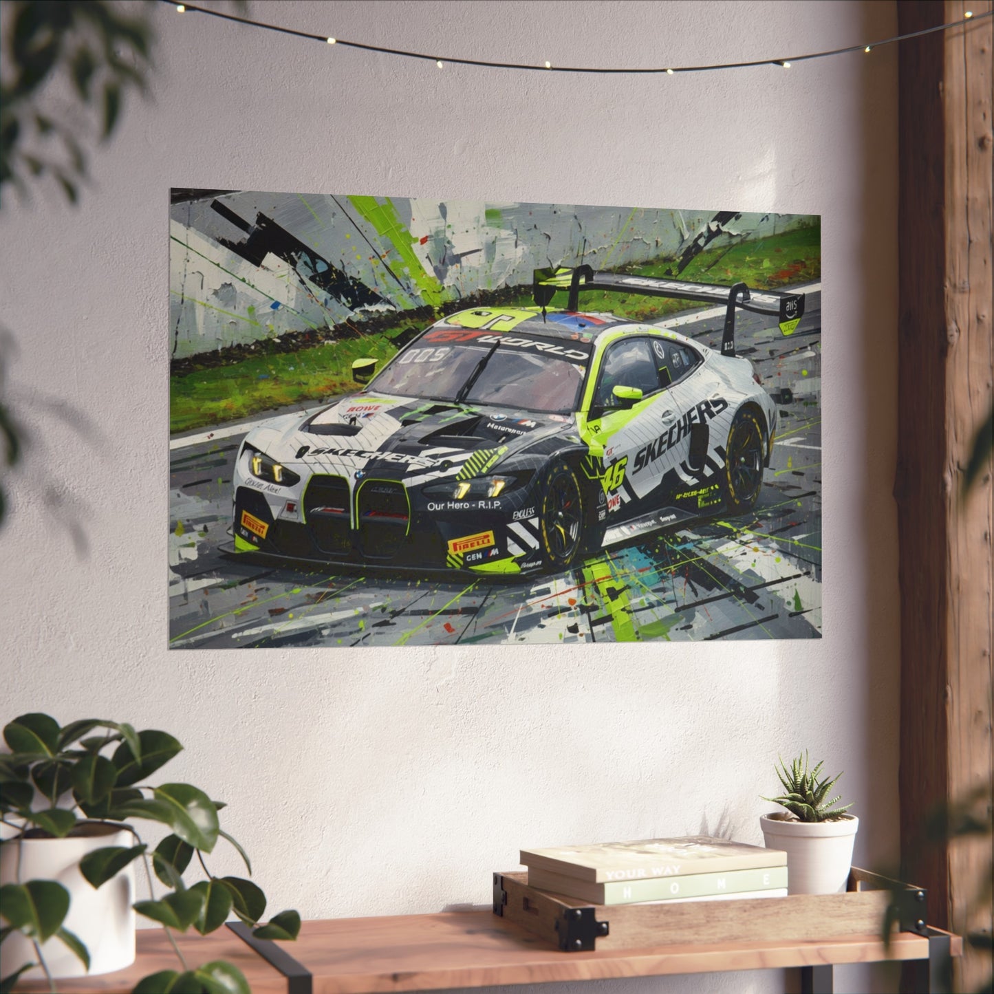 Valentino Rossi BMW M4 GT3 EVO Fine Art Poster