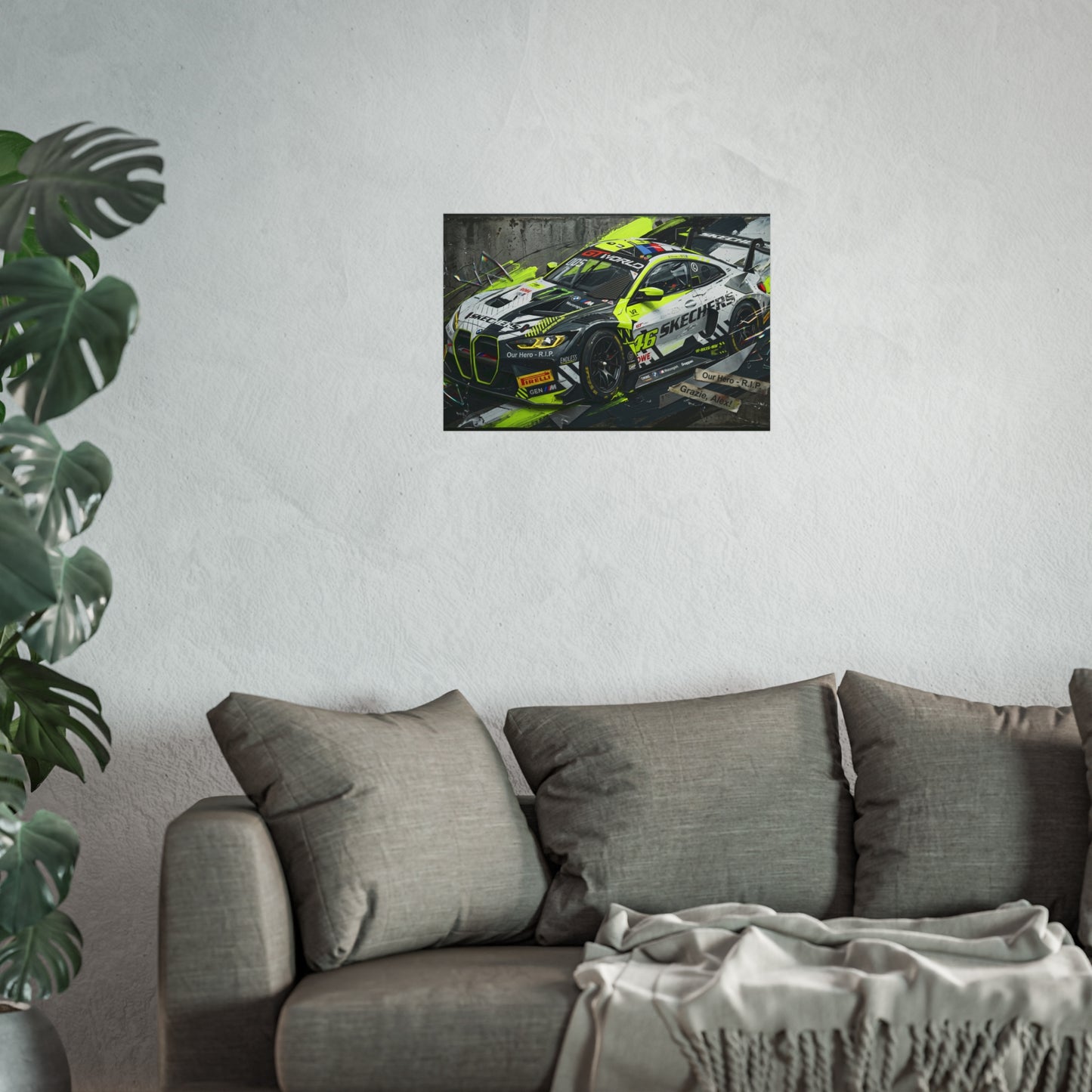 Valentino Rossi BMW M4 EVO GT World Challenge Europe Fine Art Poster