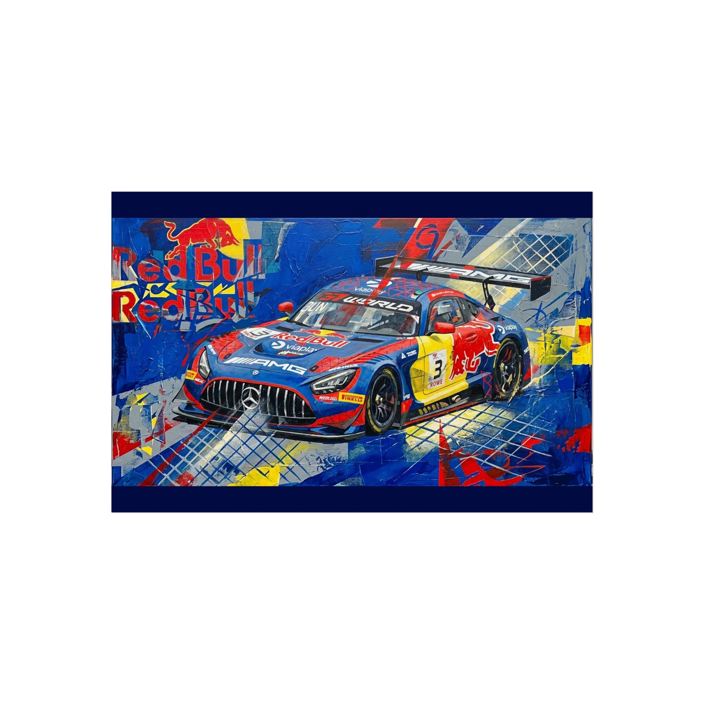 M-AMG Team Verstappen Racing Mercedes AMG GT3 EVO Fine Art Poster