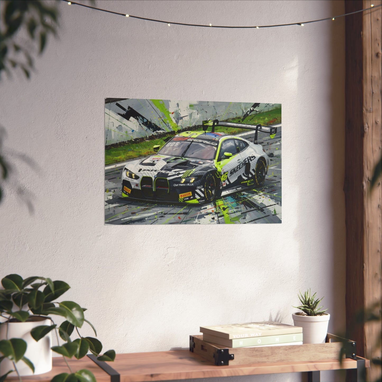 Valentino Rossi BMW M4 GT3 EVO Fine Art Poster