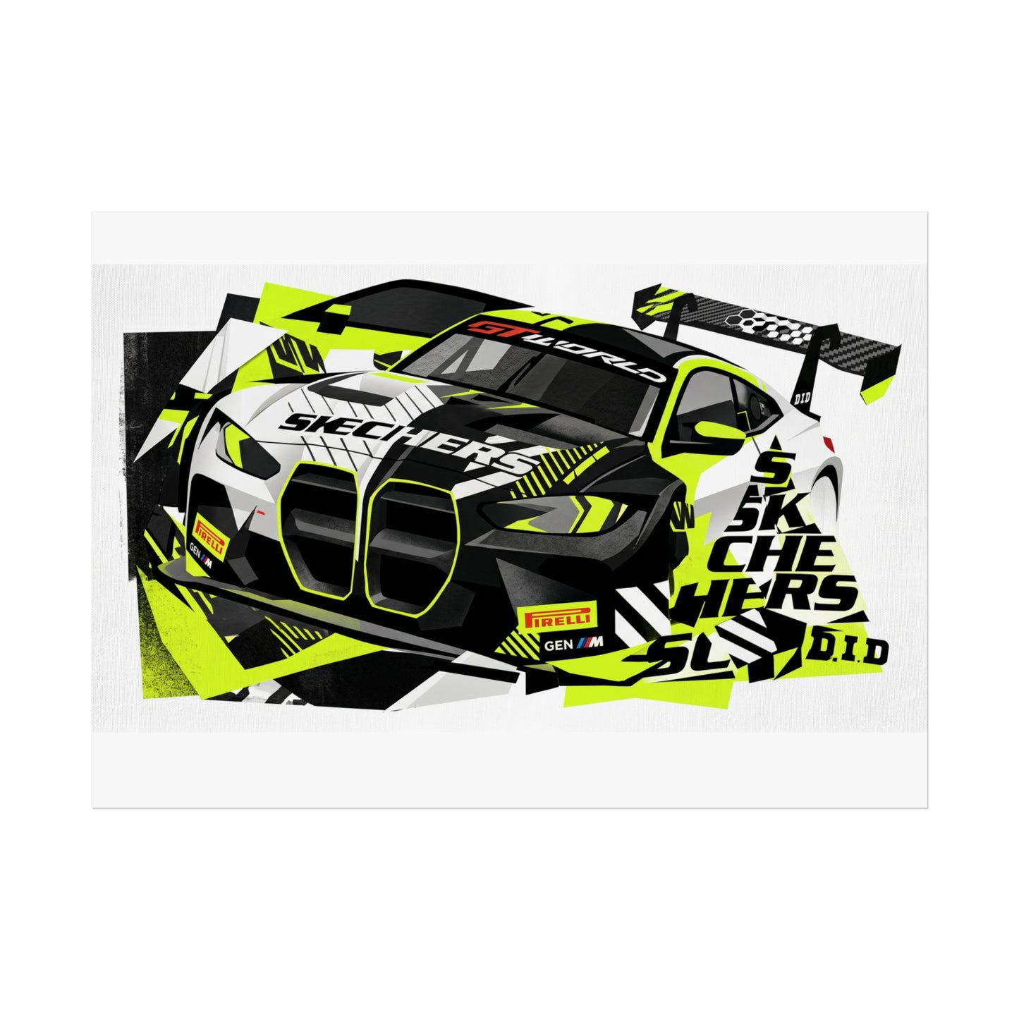 Valentino Rossi BMW M4 GT3 EVO GT World Challenger Europe Fine Art Poster