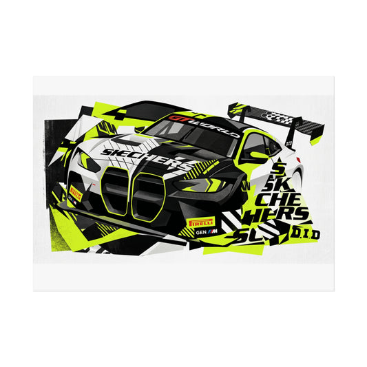 Valentino Rossi BMW M4 GT3 EVO GT World Challenger Europe Fine Art Poster
