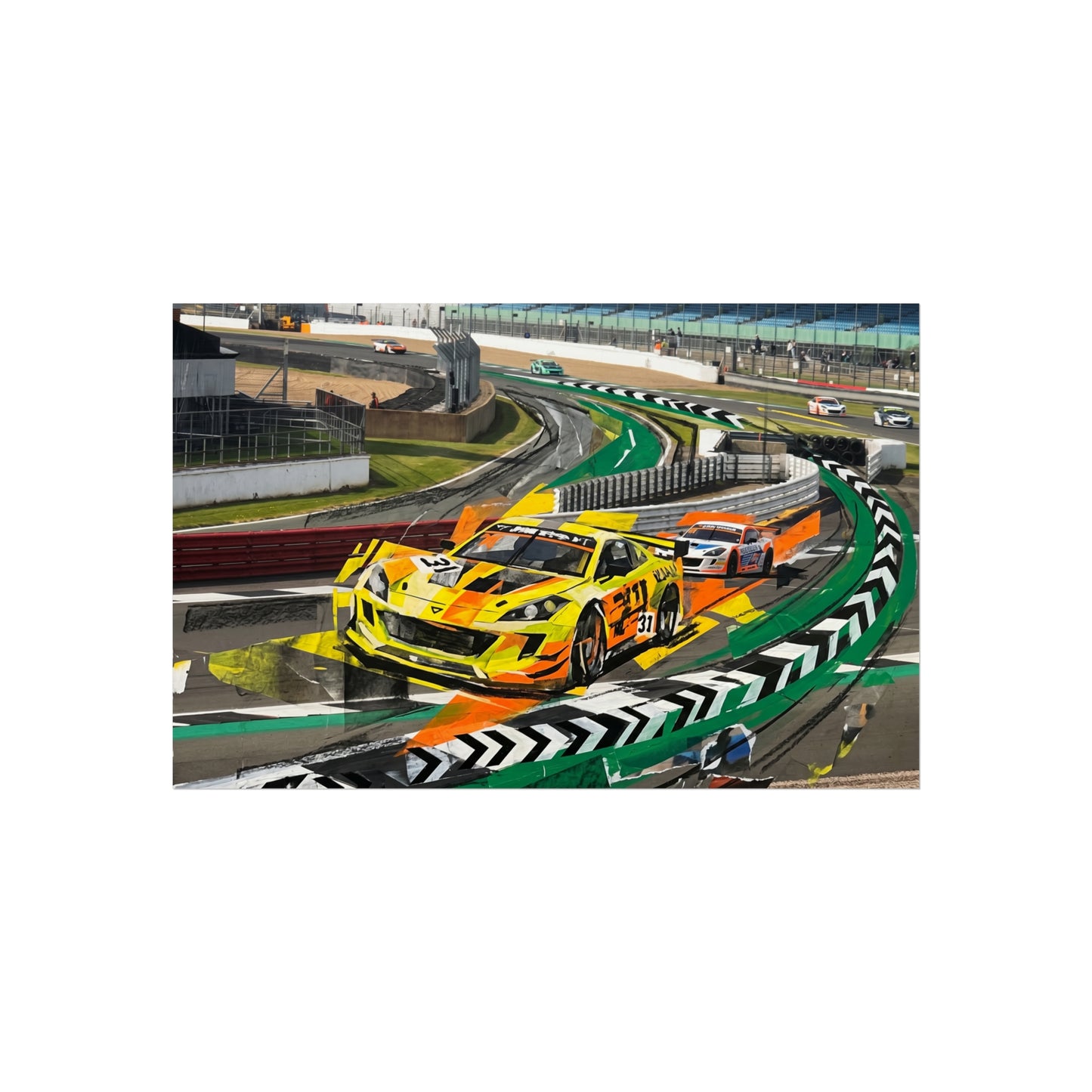 British GT Ginetta Racing Fine Art Poster