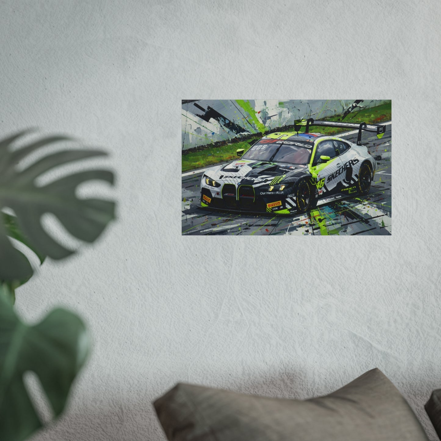 Valentino Rossi BMW M4 GT3 EVO Fine Art Poster