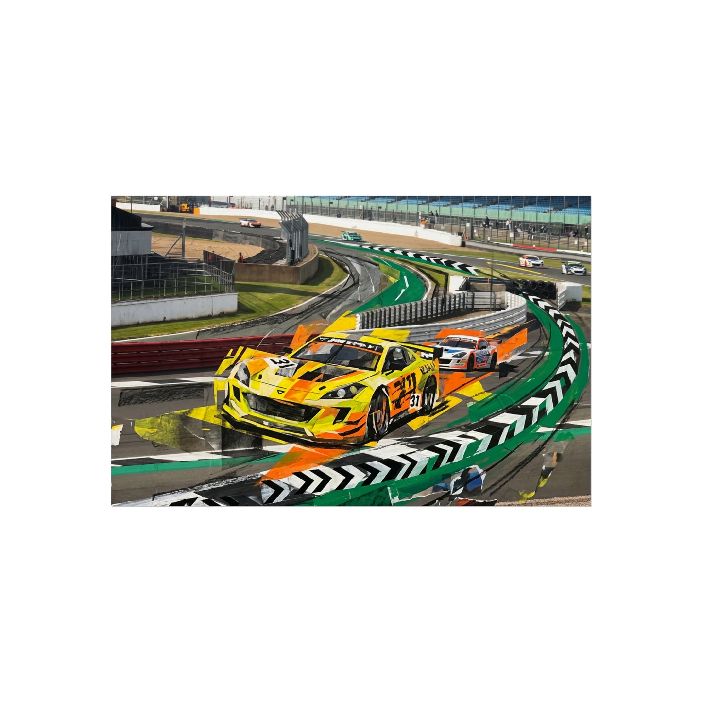 British GT Ginetta Racing Fine Art Poster
