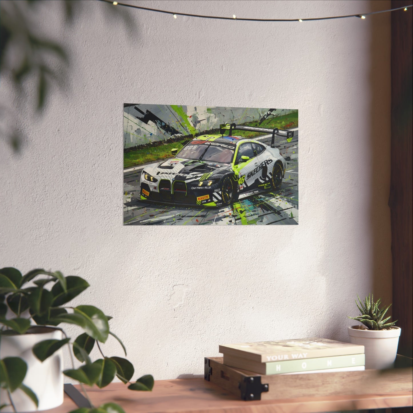 Valentino Rossi BMW M4 GT3 EVO Fine Art Poster