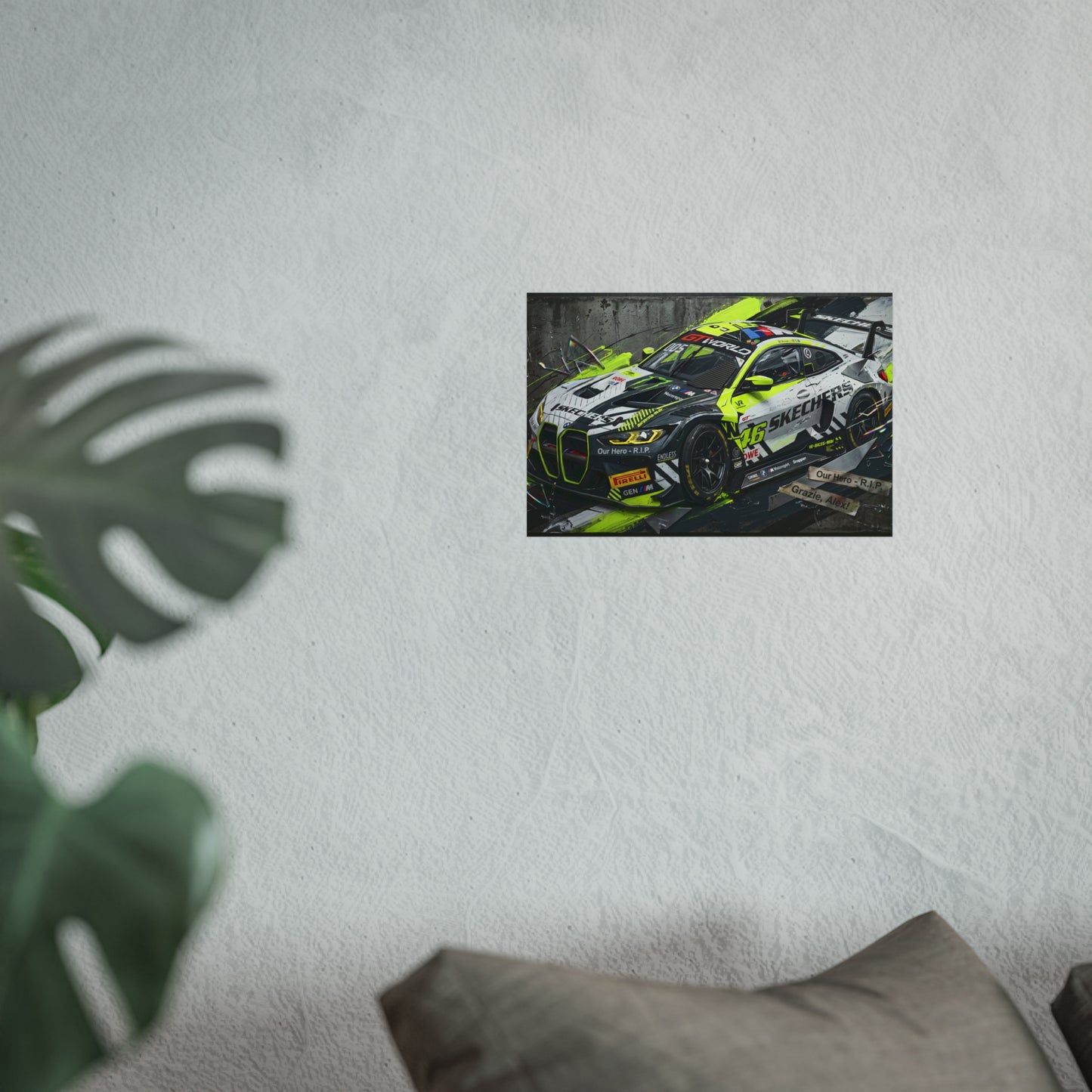 Valentino Rossi BMW M4 EVO GT World Challenge Europe Fine Art Poster