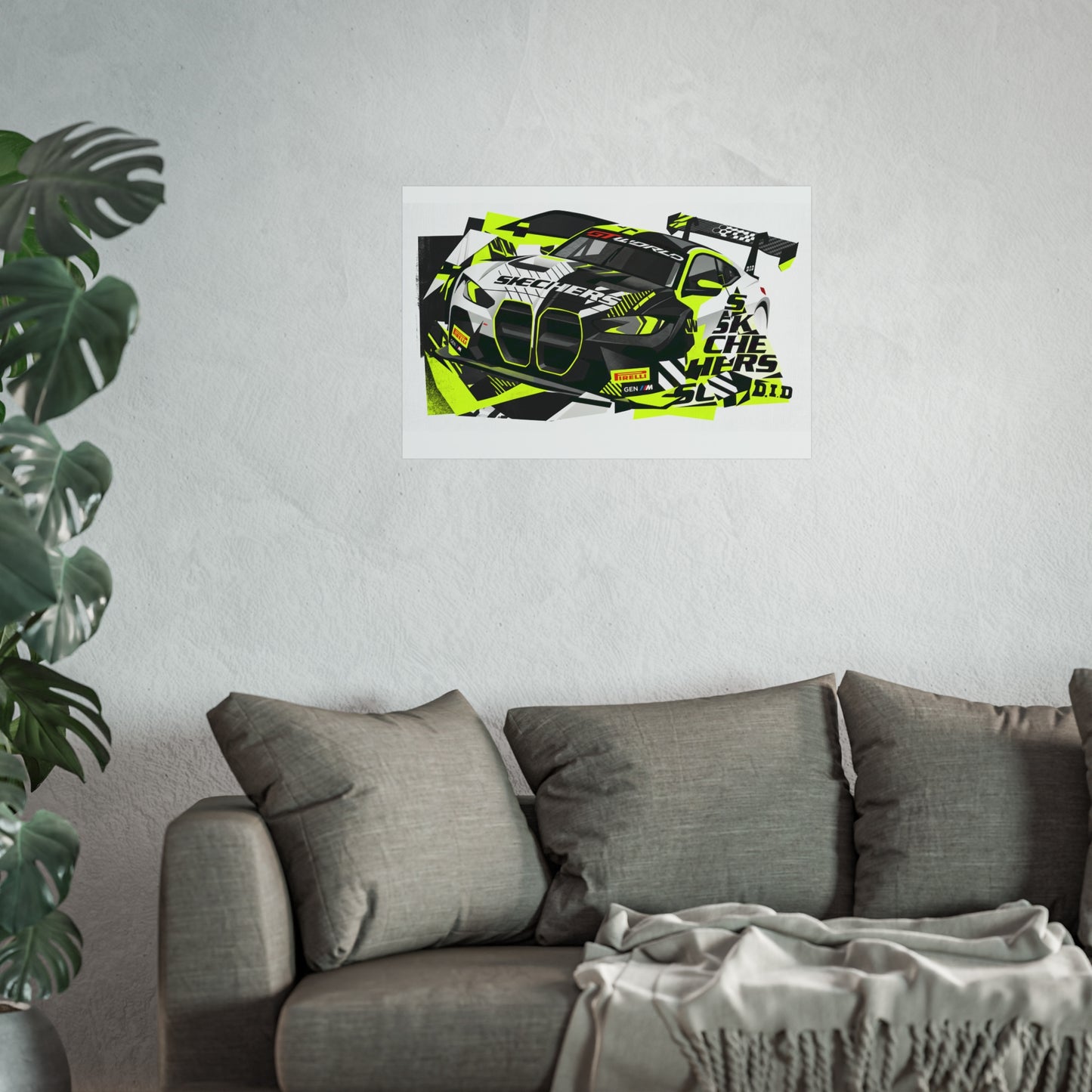 Valentino Rossi BMW M4 GT3 EVO GT World Challenger Europe Fine Art Poster
