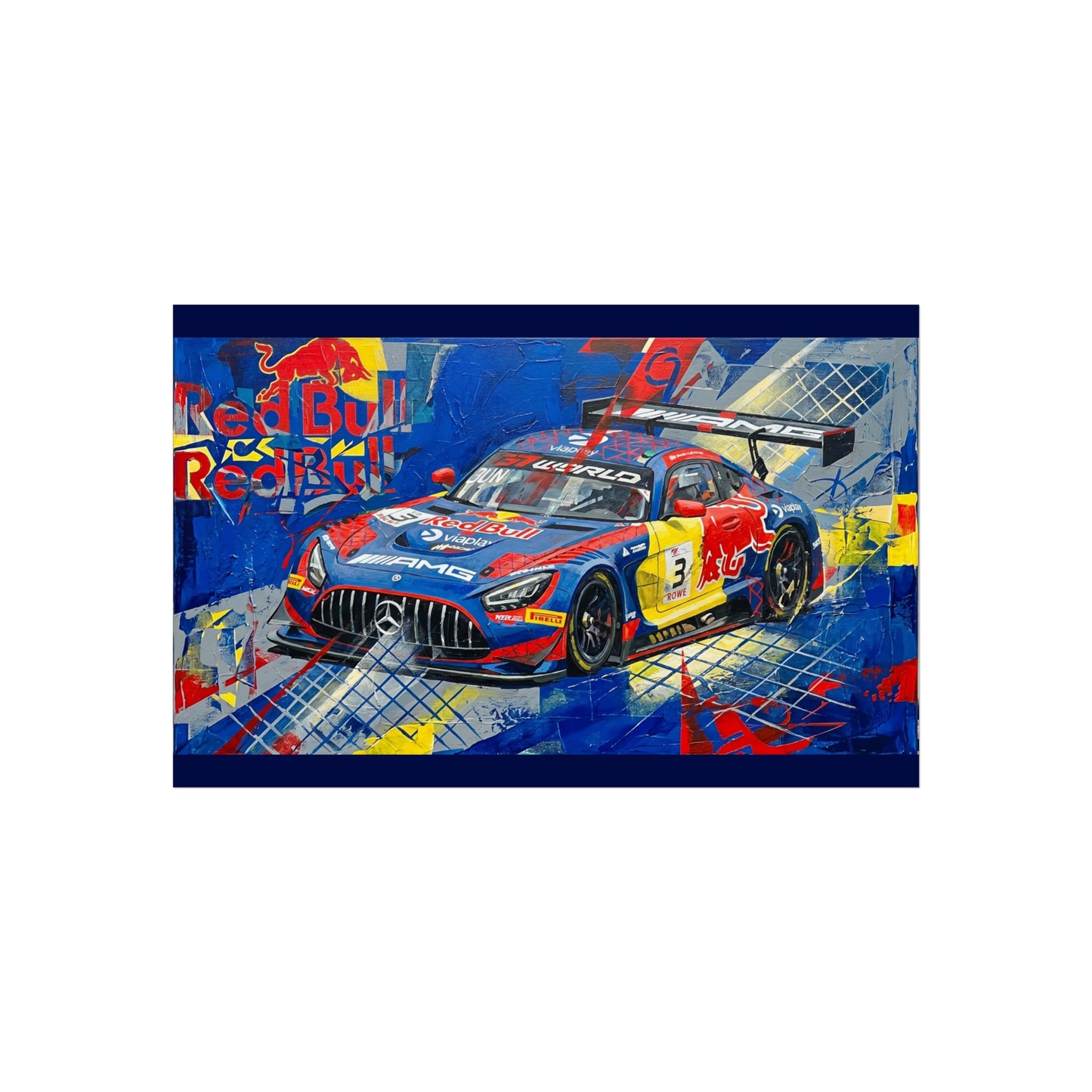 M-AMG Team Verstappen Racing Mercedes AMG GT3 EVO Fine Art Poster