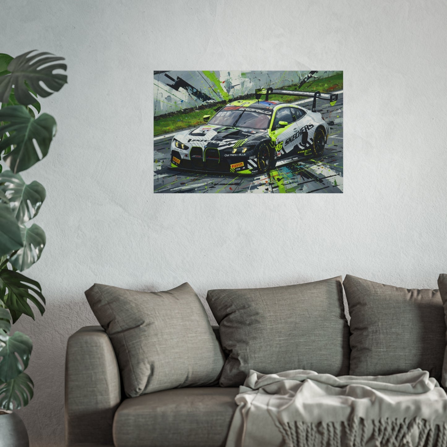 Valentino Rossi BMW M4 GT3 EVO Fine Art Poster