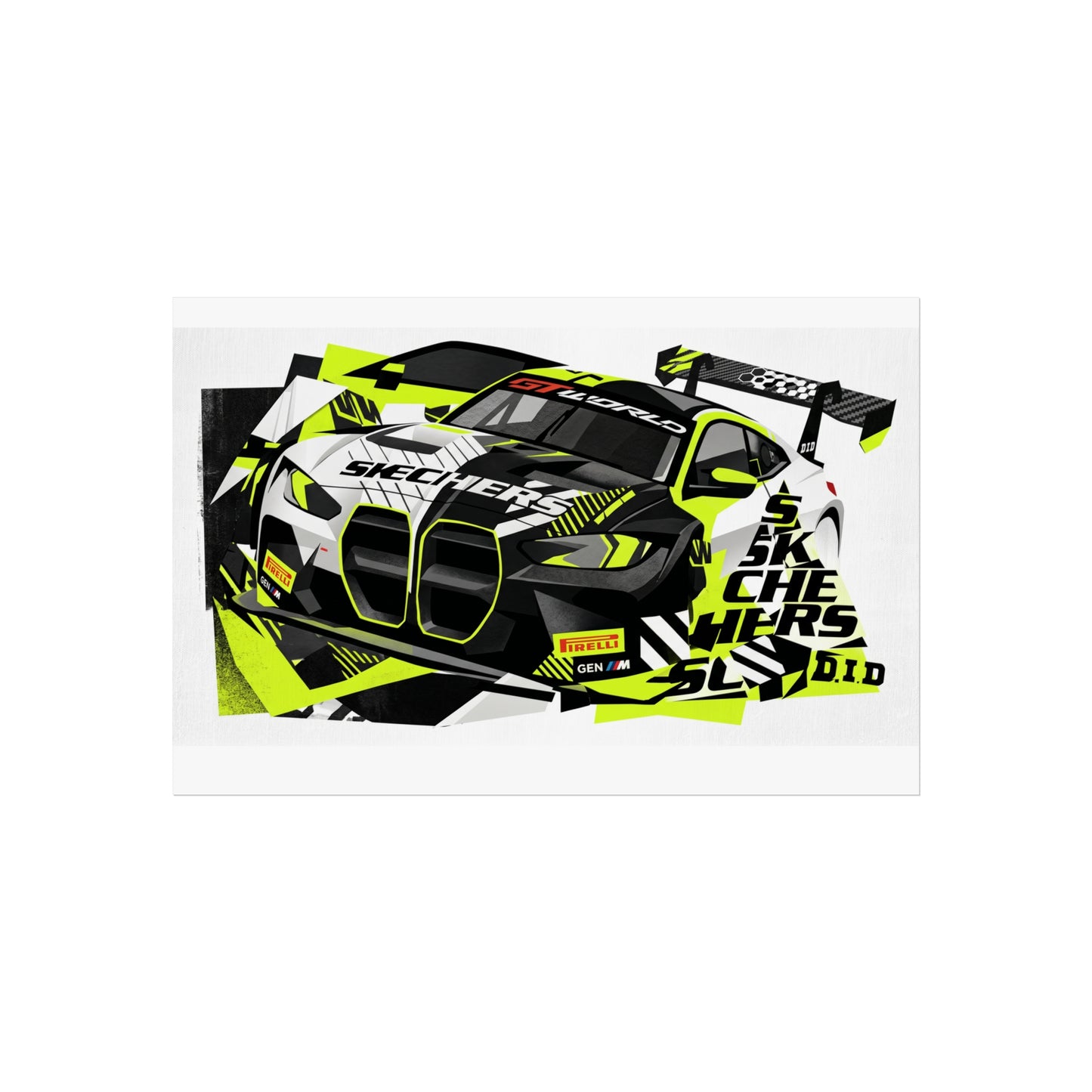 Valentino Rossi BMW M4 GT3 EVO GT World Challenger Europe Fine Art Poster