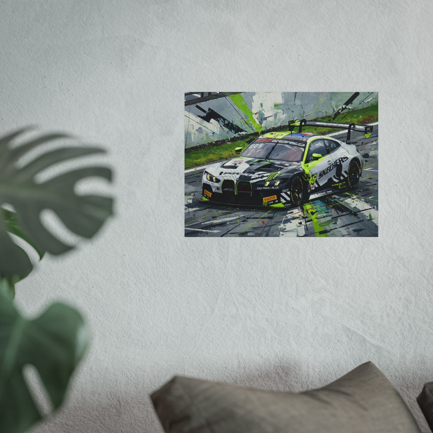 Valentino Rossi BMW M4 GT3 EVO Fine Art Poster