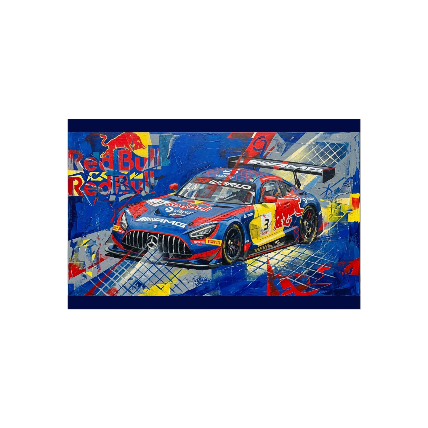 M-AMG Team Verstappen Racing Mercedes AMG GT3 EVO Fine Art Poster