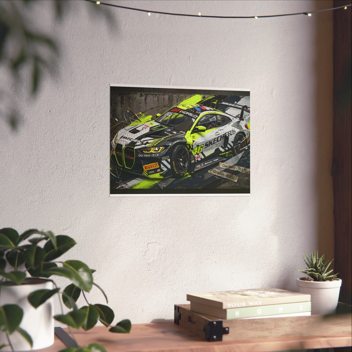 Valentino Rossi BMW M4 EVO GT World Challenge Europe Fine Art Poster