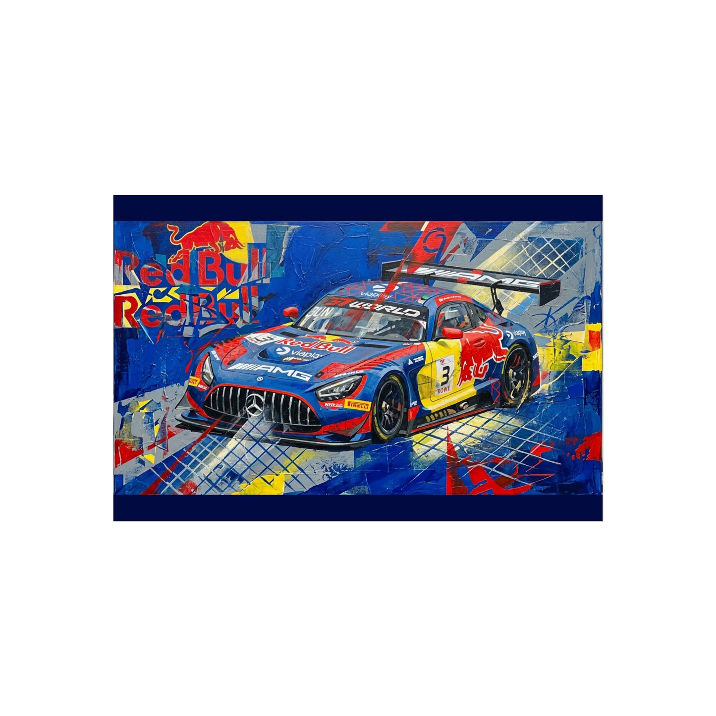 M-AMG Team Verstappen Racing Mercedes AMG GT3 EVO Fine Art Poster