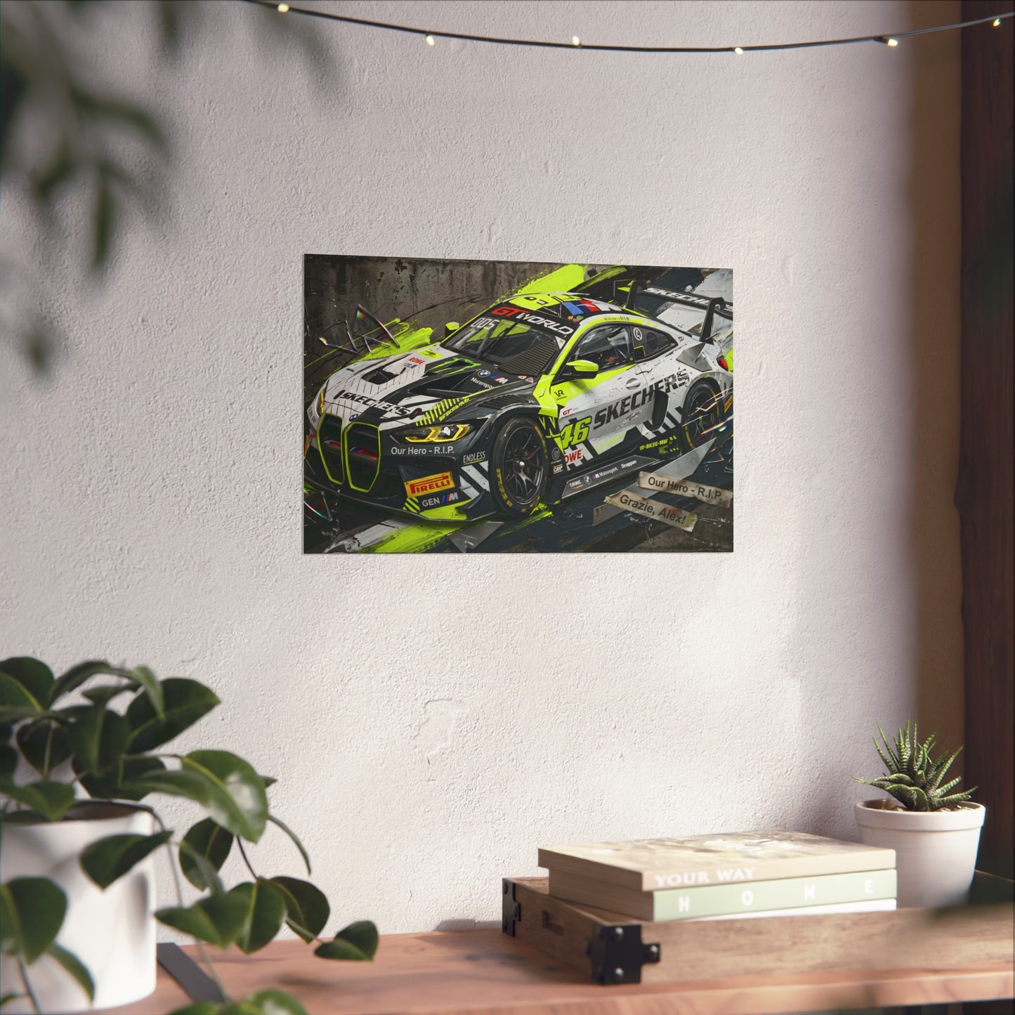 Valentino Rossi BMW M4 EVO GT World Challenge Europe Fine Art Poster