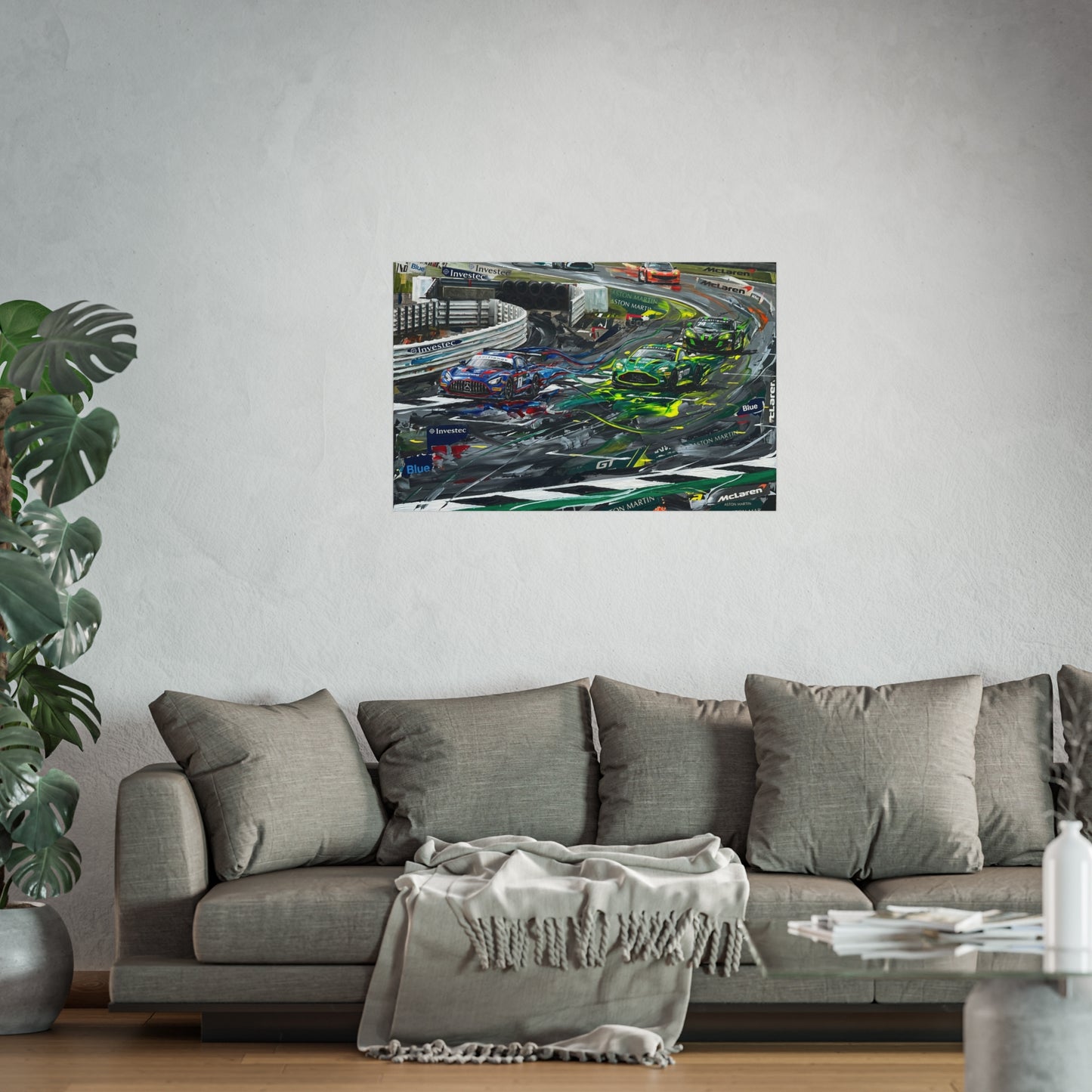 British GT Mercedes AMG Aston Martin Racing Fine Art Poster
