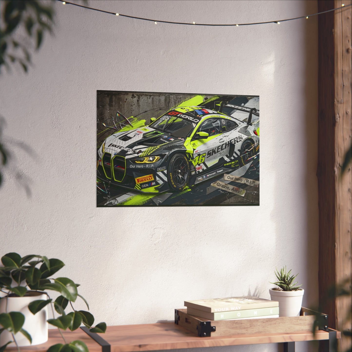Valentino Rossi BMW M4 EVO GT World Challenge Europe Fine Art Poster