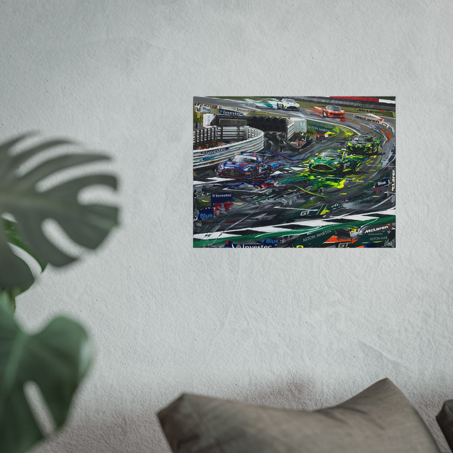 British GT Mercedes AMG Aston Martin Racing Fine Art Poster
