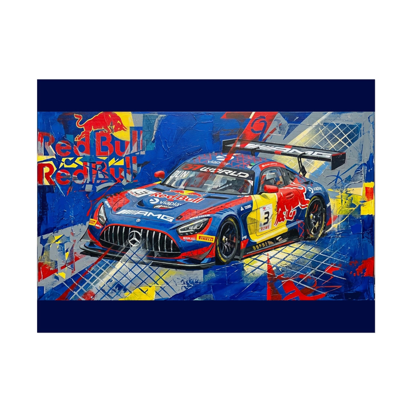 M-AMG Team Verstappen Racing Mercedes AMG GT3 EVO Fine Art Poster