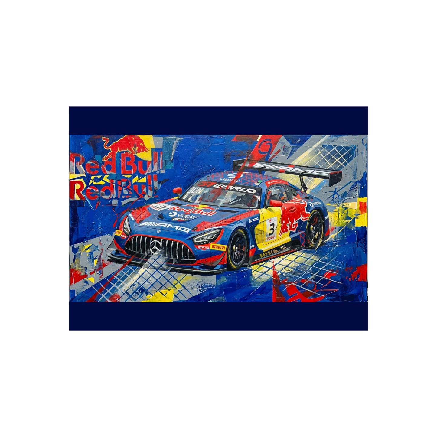 M-AMG Team Verstappen Racing Mercedes AMG GT3 EVO Fine Art Poster