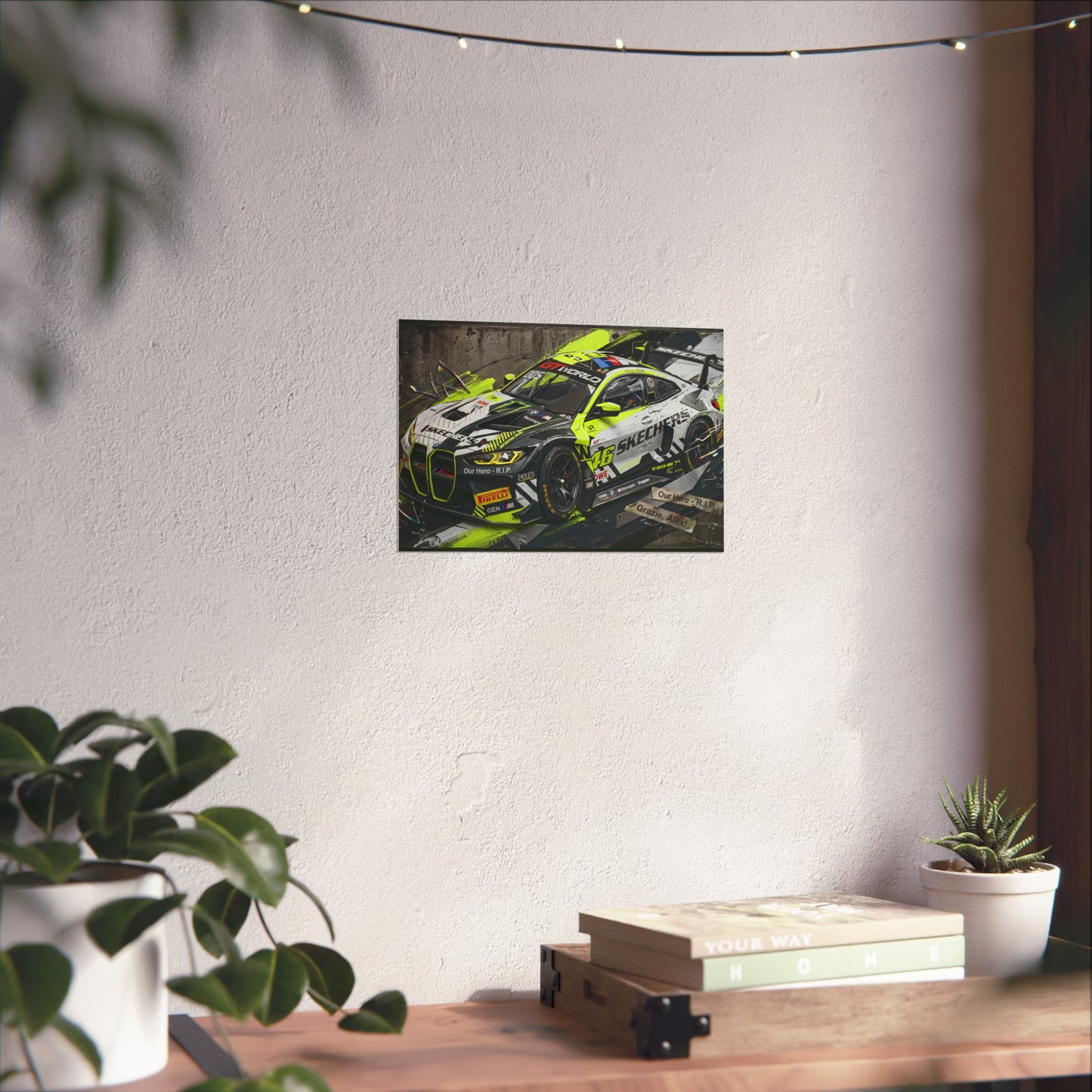 Valentino Rossi BMW M4 EVO GT World Challenge Europe Fine Art Poster