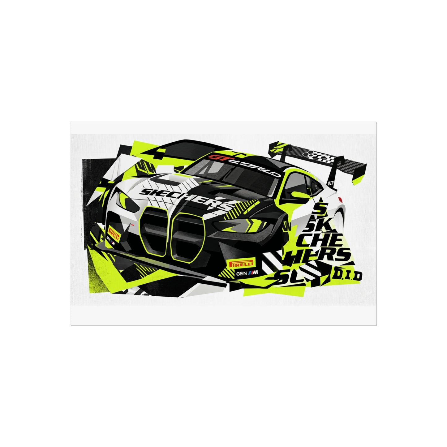 Valentino Rossi BMW M4 GT3 EVO GT World Challenger Europe Fine Art Poster