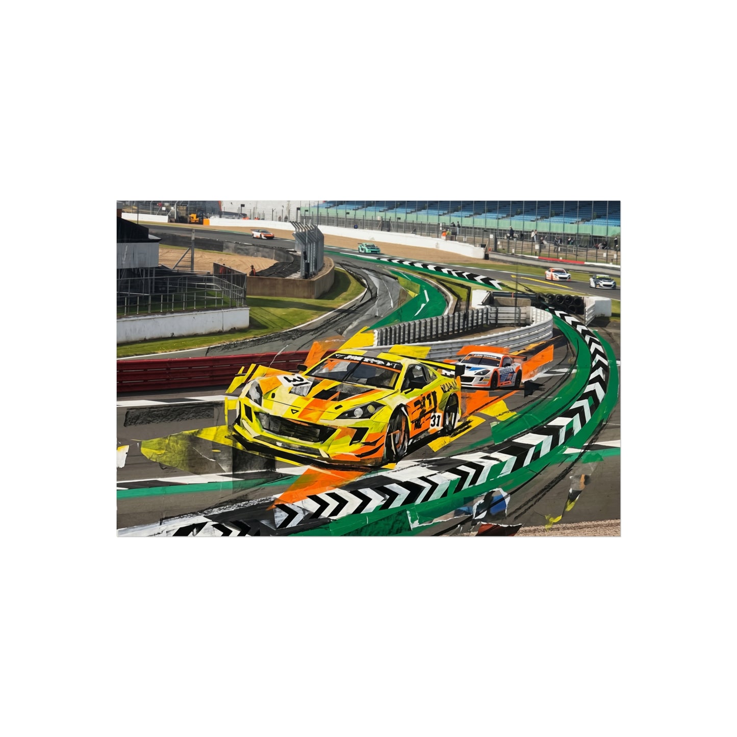 British GT Ginetta Racing Fine Art Poster